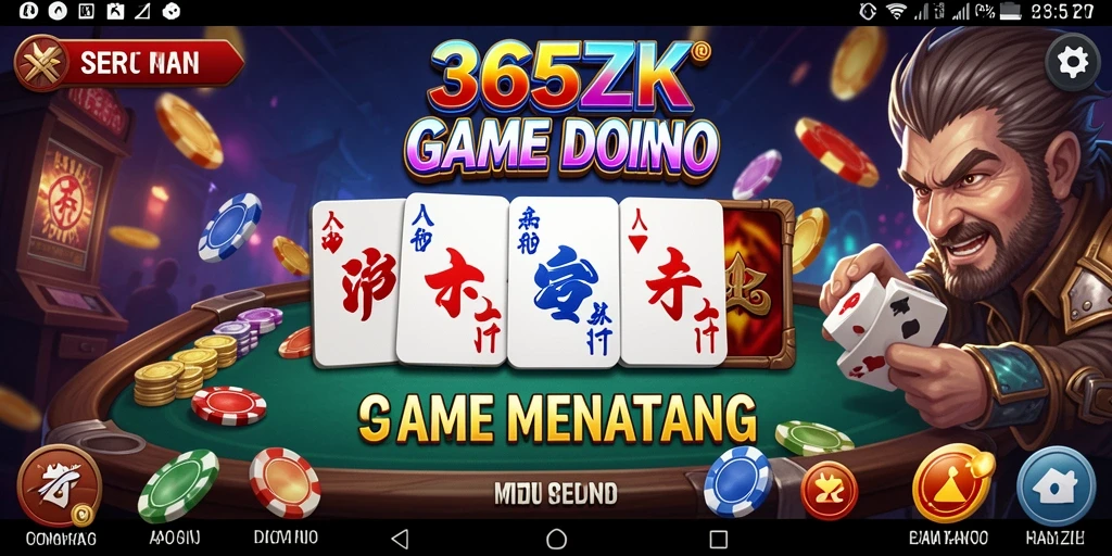 Tampilan gameplay 365ZK yang menegangkan dalam aksi Domino.