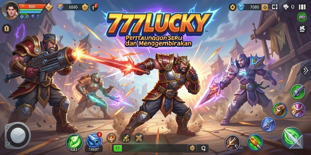 Tampilan gameplay seru dan pertarungan intens di 777LUCKY.