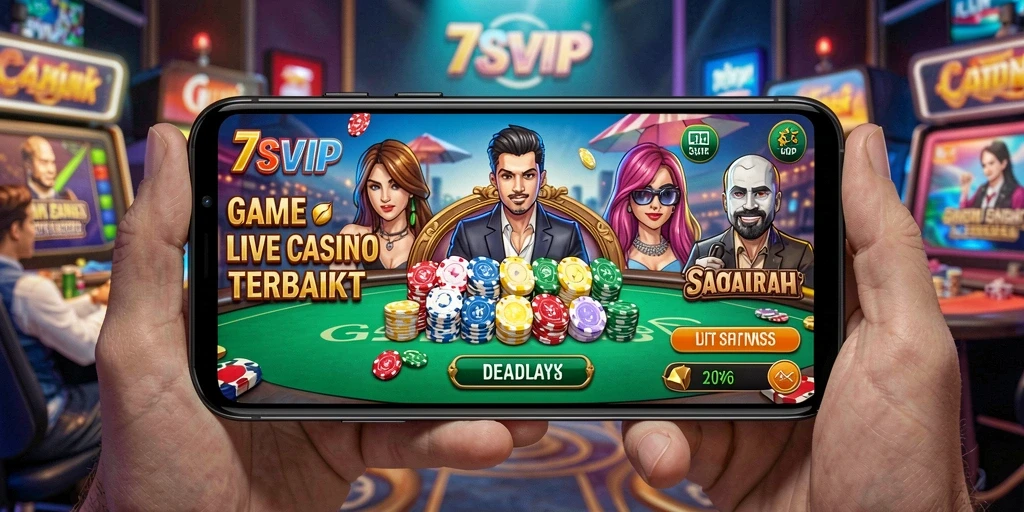 Gameplay 7SVIP yang menampilkan dealer langsung dan variasi permainan.