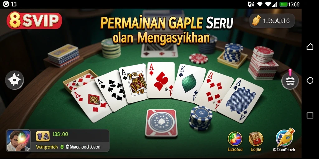 Tampilan menarik bermain Gaple di 8SVIP.