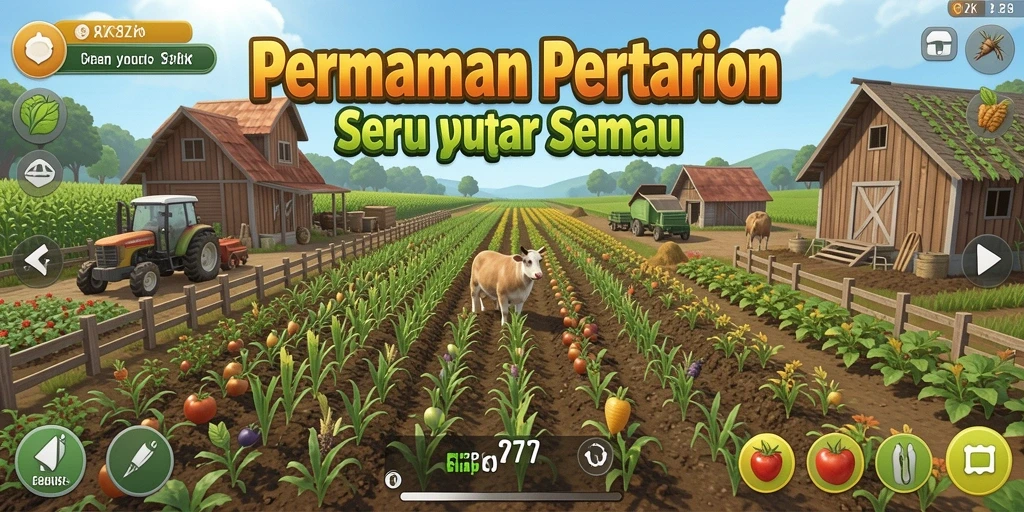 Screenshot terlihat gameplay terkini dari 8ZK yang melibatkan pertanian.