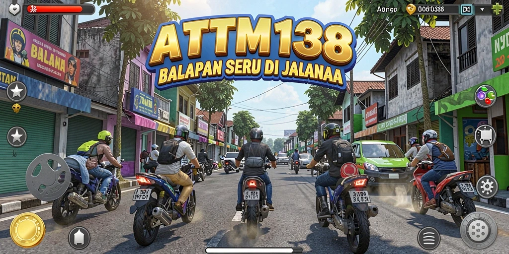 Screenshot ATM138 menunjukkan aksi balapan yang mendebarkan dan grafis yang menakjubkan.