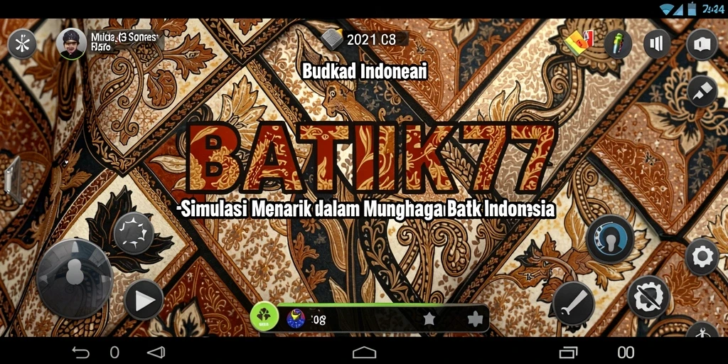 Screenshot gameplay BATIK77 yang menunjukkan proses menciptakan batik.