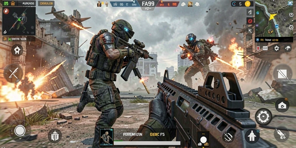 Gameplay seru dan penuh aksi dalam FA99.