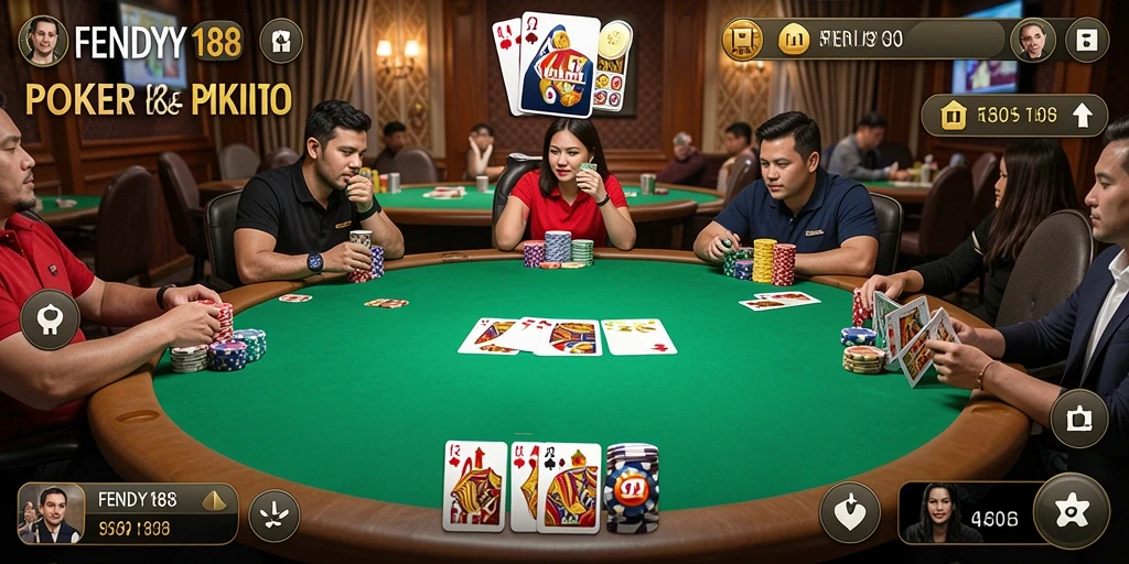 Tampilan gameplay FENDY188 dengan aksi poker yang mendebarkan.