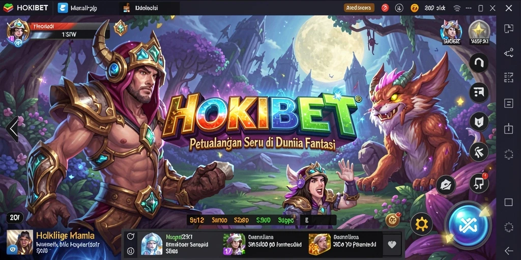 Screenshot HOKIBET menunjukkan aksi seru dalam petualangan.