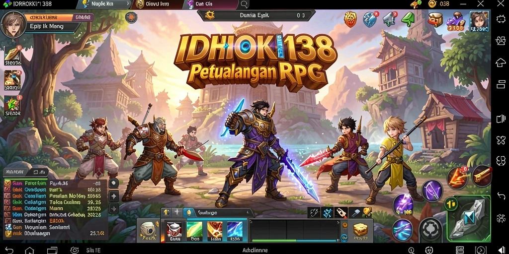 Menampilkan aksi seru dalam gameplay RPG IDRHOKI138.