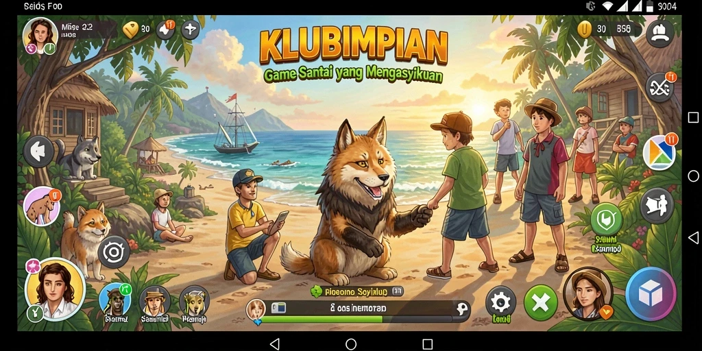Tampilan gameplay yang ceria dan mengasyikkan di KLUBIMPIAN.
