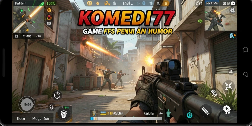 Tampilan gameplay seru dan penuh aksi di KOMEDI77.