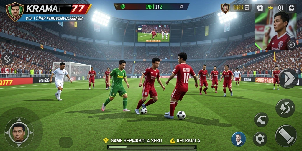 Tampilan gameplay KRAMAT77 yang memukau saat pertandingan sepakbola.
