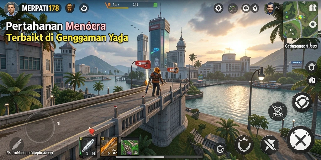 Tampilan gameplay menarik dari MERPATI178 dengan pertahanan menara yang strategis.