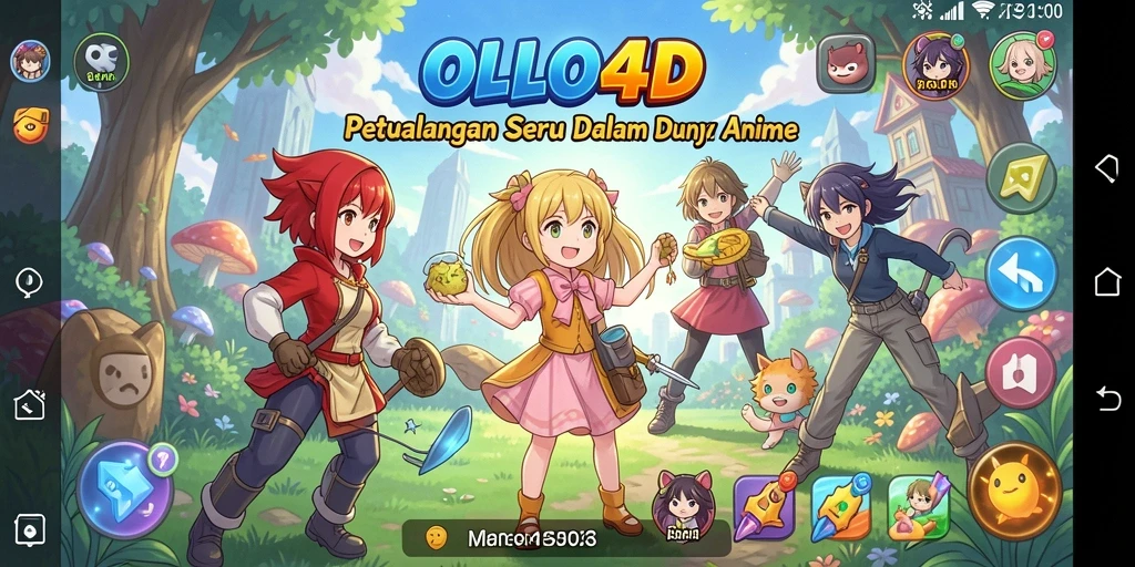 Tangkapan layar menampilkan aksi seru dalam game Anime OLLO4D.