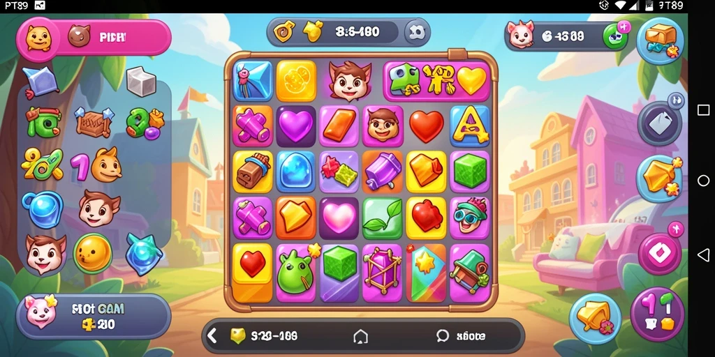 Tampilan gameplay PT89 dengan warna-warni yang menawan dan tantangan menyenangkan.