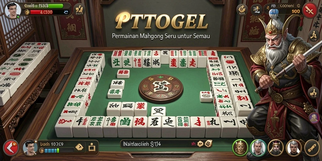 Tampilan gameplay seru PTTOGEL yang menampilkan Mahjong.