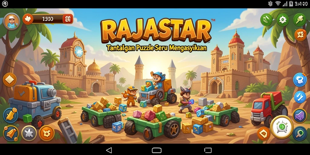 Tampilan gameplay seru dan interaktif dari RAJASTAR.