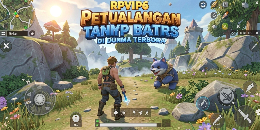 Tangkapan layar RPVIP6 menampilkan dunia terbuka yang menakjubkan dengan pemandangan yang luas.