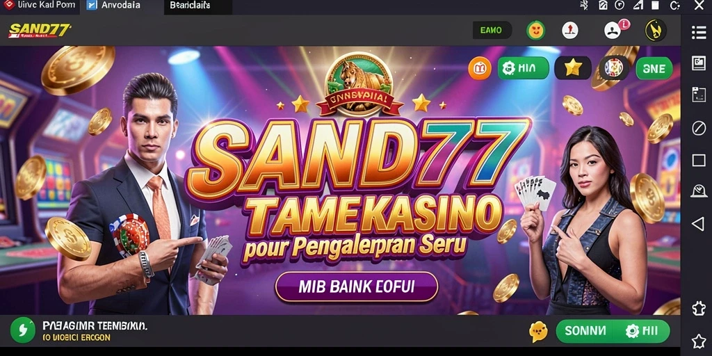 Tampilan mendebarkan dari gameplay SAND77 di kasino.