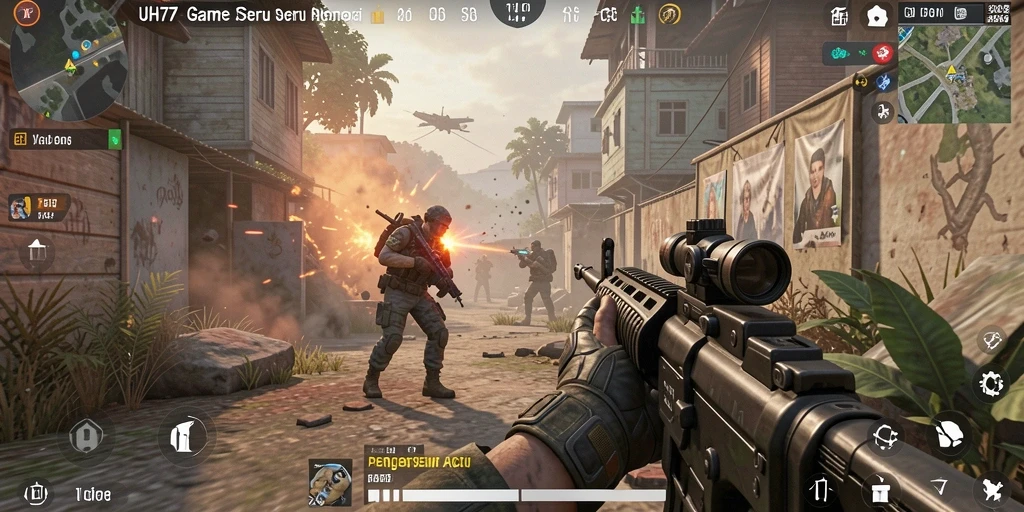 Gameplay UH77 penuh aksi tembok-menembok yang seru.