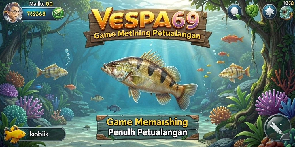 Gameplay VESPA69 dengan suasana memancing yang menawan.