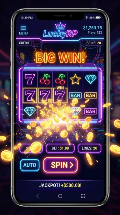 Interface apik luckyrp yang memudahkan navigasi pengguna dalam mencari aplikasi.